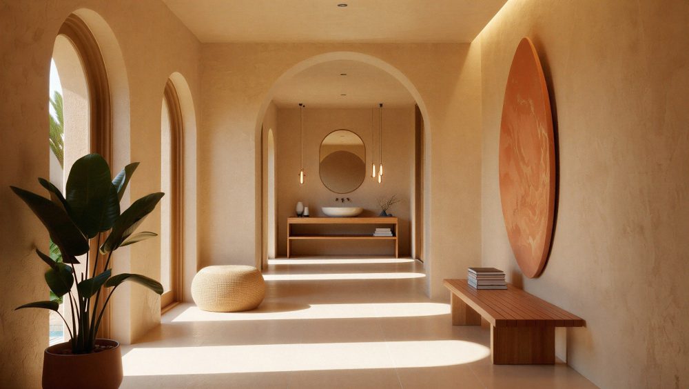 Grand plafond et murs peints en mat profond sans traces avec peinture Caparol pour une architecture moderne